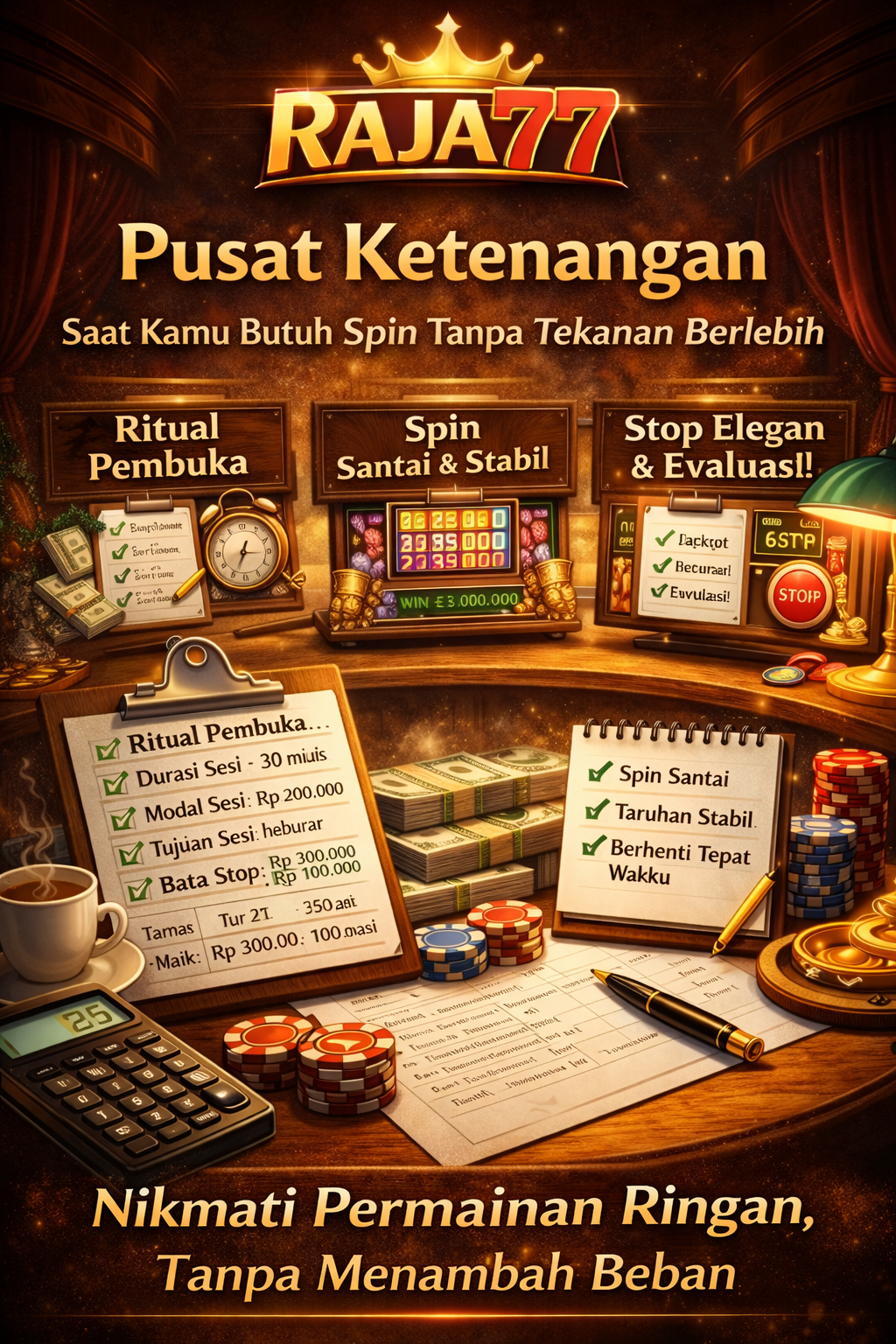 RAJA77: Pusat Ketenangan Saat Kamu Butuh Spin Tanpa Tekanan Berlebih
